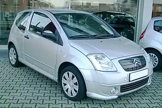 Citroën C2, voorzijde