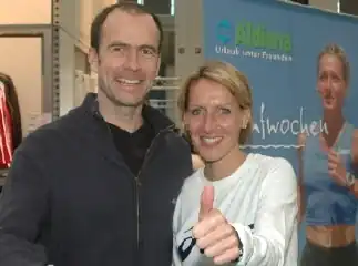 Claudia Dreher met trainer Bodo Unger in 2009