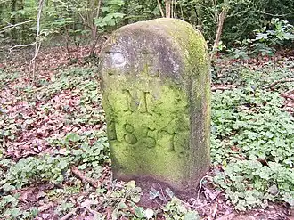 Grenssteen bij Claverton