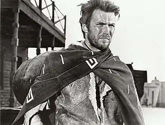 Screenshot Clint Eastwood in A Fistful of Dollars, 1964.