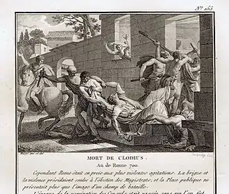 Moord op Clodius door Silvestre David Mirys, voor 1810