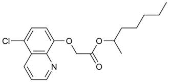 Structuurformule van cloquintocet-mexyl