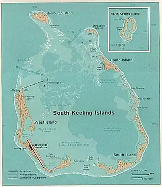 Kaart van Cocoseilanden