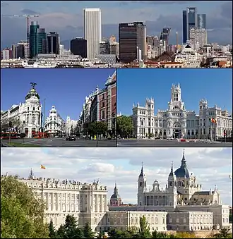 Een collage van Madrid