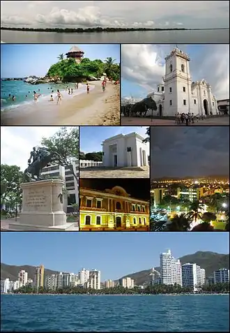 Een collage van Santa Marta
