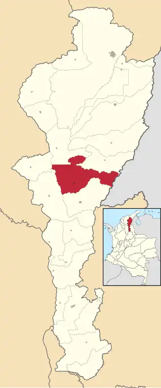 Locatie van Chiriguaná