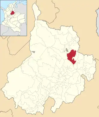 Locatie van Piedecuesta