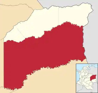 Gemeente Cumaribo, Gaviotas ligt in het westen bij de grens met het departement Meta