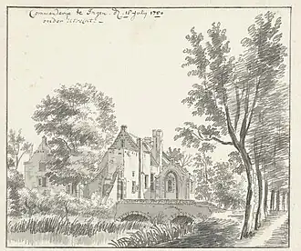 De commanderij in 1750