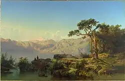 Bij het Comomeer - Lake Como at sunset