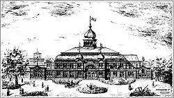 Voorzijde concertzaal in 1893