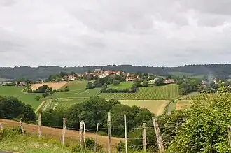 gezicht op Conchez-de-Béarn