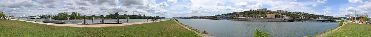 Uitmonding van de Saône in de Rhône