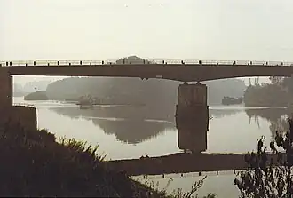 Monding van de Doubs in de Saône