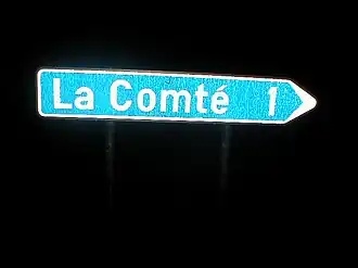 Wegwijzer naar La Comté