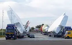 Het transport van A380-onderdelen naar de fabriek in Toulouse