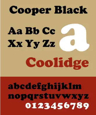 Voorbeeld van Cooper Black