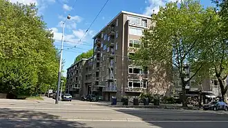 Oostelijk deel Dopperkade vanaf de Beethovenstraat (mei 2019)