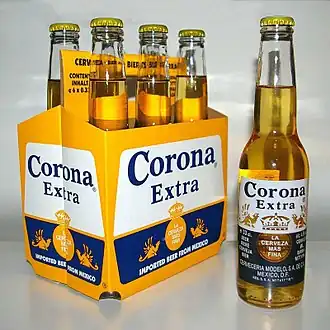 Een sixpack Corona's