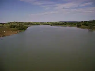 Zicht vanop de brug van de G0-210 (en GO-139).