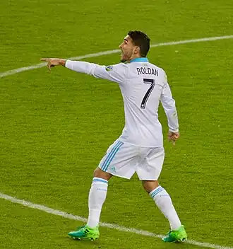 Roldan in 2017 als speler van Seattle Sounders