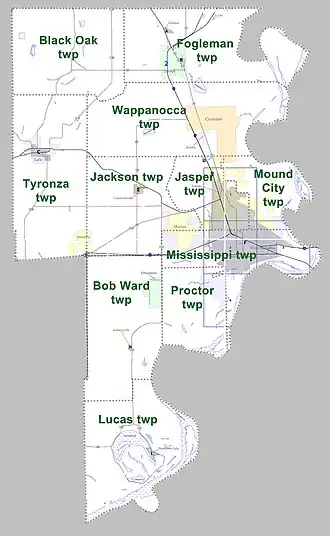 Kaart van Crittenden County