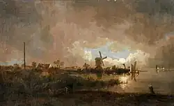 Moonlight scene in Holland