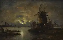 Moonlit river scene