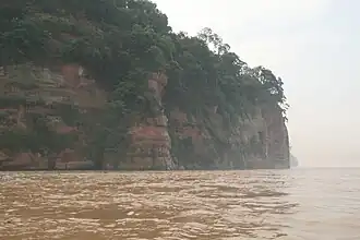 Min Jiang bij Leshan