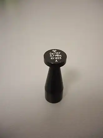 Stralingselement met daarin cesium-137