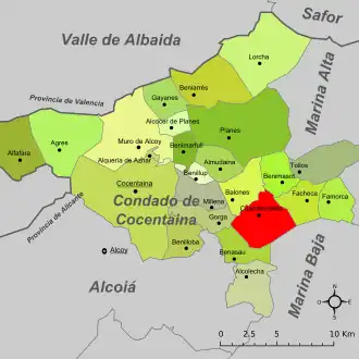 Kaart van Quatretondeta