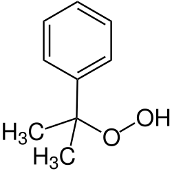 Structuurformule van cumeenhydroperoxide