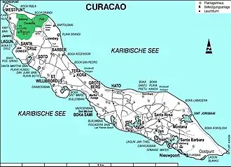 Locatie binnen Curaçao