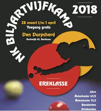 poster NK Biljartvijfkamp 2018