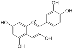 Structuurformule van cyanidine