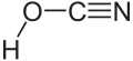 Structuurformule van cyaanzuur