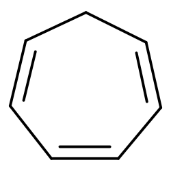 Structuurformule van cycloheptatrieen