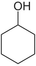 Structuurformule van cyclohexanol