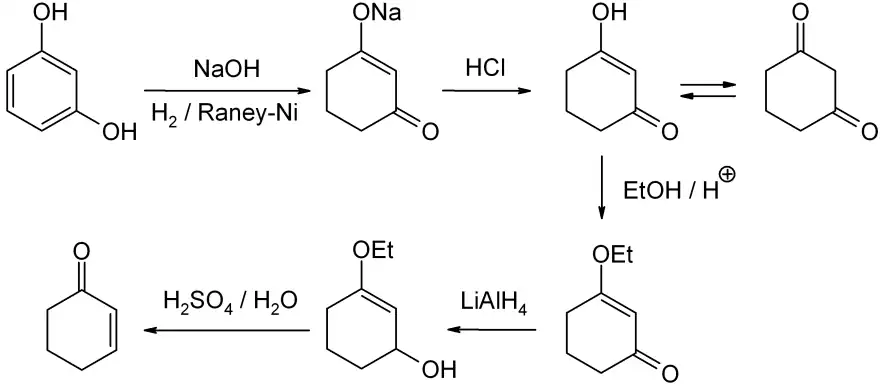 Synthese van 2-cyclohexen-1-on
