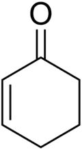 Structuurformule van 2-cyclohexen-1-on