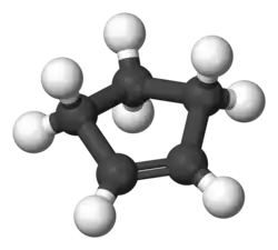 Molecuulmodel van cyclopenteen