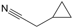 Structuurformule van cyclopropylacetonitril