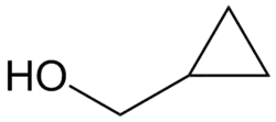 Structuurformule van cyclopropylmethanol
