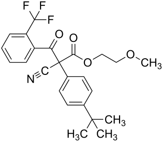 Structuurformule van cyflumetofen
