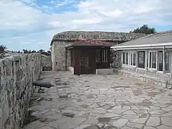 Boven op het kasteel