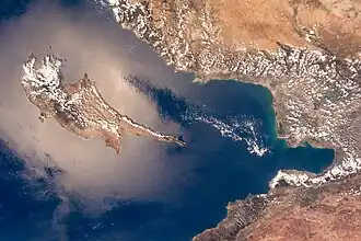 Cyprus gezien vanuit de ruimte