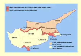 De Turks-Cyprioten in het noorden, de Grieks-Cyprioten in het zuiden en de VN-bufferzone tussen beide.