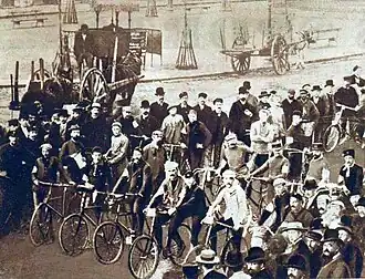 De deelnemers aan de start.