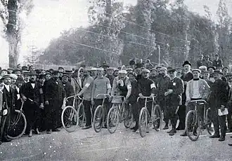 De start van Bordeaux-Parijs 1897