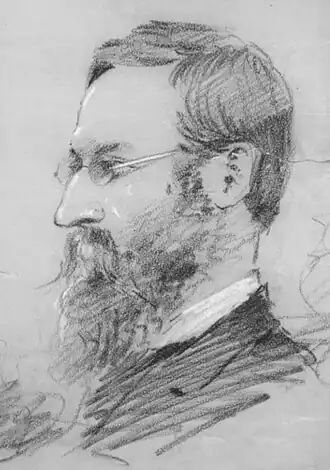 Döderlein rond 1883, door een onbekende tekenaar, familiearchief